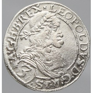 Leopold I., 3 krejcar 1670 Vídeň - Faber (X nad hlavou). Nech.-1968