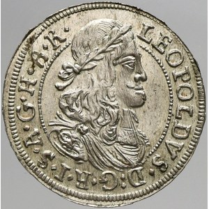 Leopold I., 3 krejcar 1681 Hall. Nech.-2443