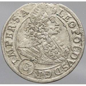 Leopold I., 3 krejcar 1695 GE Praha - Egerer (LEOPOLDVS.D:G:R (3)). Nech.-jako 202. okr.