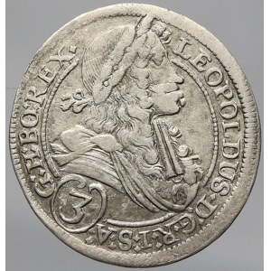 Leopold I., 3 krejcar 1695 IA Graz - Aigmann. Nech.-2232