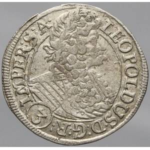 Leopold I., 3 krejcar 1696 GE Praha - Egerer (španělský štít). Nech.-205