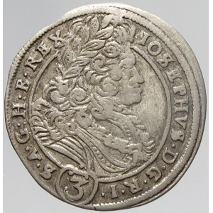 Josef I., 3 krejcar 1711 CH-PW Bratislava - Hunger