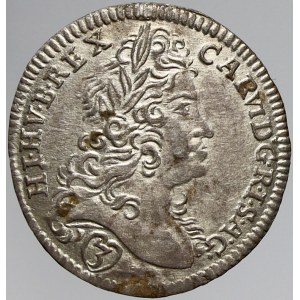 Karel VI., 3 krejcar 1720 FS (volně) Praha - Scharff. MKČ-1836