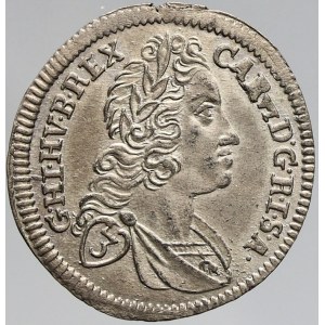 Karel VI., 3 krejcar 1726 FS Praha - Scharff. MKČ-1838