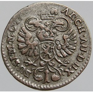 Marie Terezie, Ag 1 krejcar 1760 Praha (opis končí HU.B.R.). Eyp.-155a/4. č. nedor.