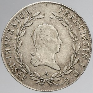 František II./I., 20 krejcar 1823 A. just.