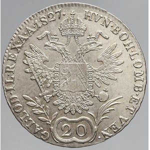 František II./I., 20 krejcar 1827 B