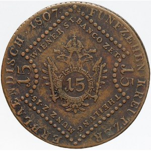 František II./I., Cu 15 krejcar 1807 S