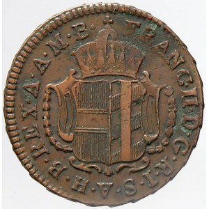 František II./I., Cu 1 krejcar 1804 H. patina