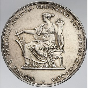 František Josef I., 2 zlatník 1879 stříbrná svatba