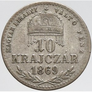 František Josef I., 10 krejcar 1869 KB dlouhý opis
