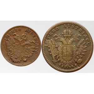 František Josef I., 3 centesimi 1852 V, 1 centisimi 1852 V