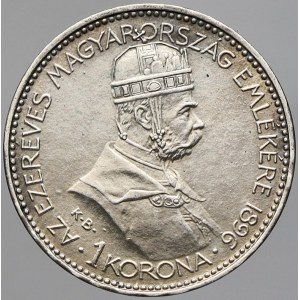 František Josef I., 1 K 1896 KB - miléniová