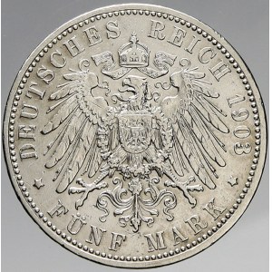 Bavorsko, 5 M 1903 D. KM-512. škr., n. hry