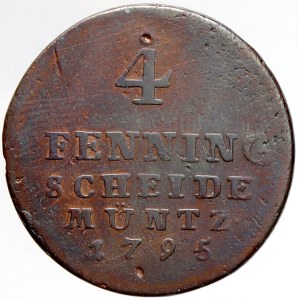 Braunschweig - Calenberg - Hannover, Georg III. (1760-1820). 4 pfennig 1795. Wel.-2778