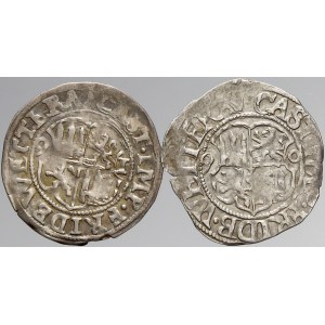 Friedenberg, hrad, Johann Eberhard v. Cronenberg (1577-1617). 2 krejcar (1/2 batzen) 1591 a 1592 s tit. Rudolfa II...