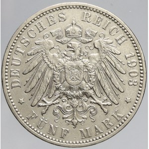 Hamburg, město, 5 M 1903 J. KM-293. n. hr.