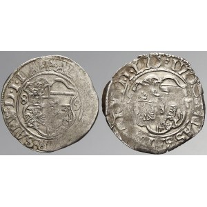 Nassau - Weilberg, Albrecht (1589-98). 2 krejcar (1/2 batzen) 1589 a 1595 s tit. Rudolfa II. nedor...