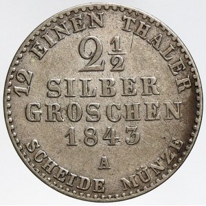 Prusko, 2 ½ groš 1843 A