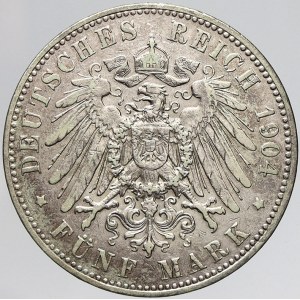 Prusko, Vilém II. (1888-1918). 5 M 1904 A. KM-523