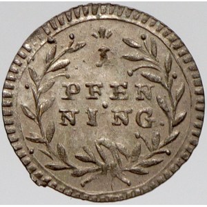 Regensburg, město, 1 pfennig 1793 R (0,29 g). KM-462