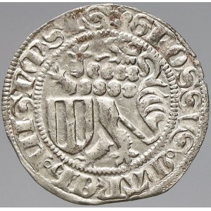 Sasko - Míšeň, Mečový groš, minc. Lipsko (ražba z let 1457-64). Krug-908/1var. (MSNENSIS). n. vada mat...