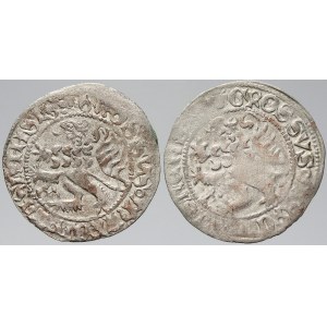 Sasko - Míšeň, Friedrich II., Friedrich a Sigismund (1428-36). Kopový groš, minc. Freiberg. Krug-1000, 1003...