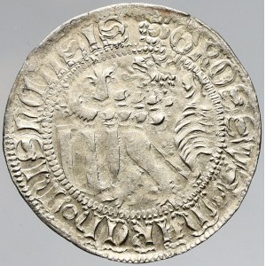 Sasko - Míšeň, Friedrich II. a Wilhelm III. Duryňský. Mečový groš z let 1457-64, minc...