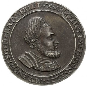 Sasko, Fridrich III. (1485-1525). Široký gulden groš b.l. (po r. 1507), pozdější (stará) litá kopie. Cín 47 mm (20,01 g...