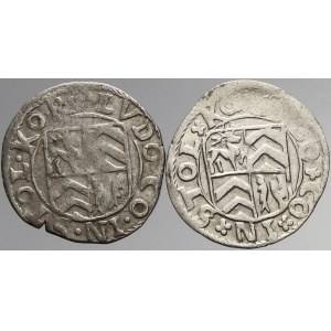 Stolberg - Königstein - Rochefort, Ludwig II. (1535-74). 2 krejcary (1/2 batzen) 1570 (2 typy) s tit. Maxmiliána II...