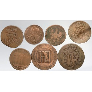 Německo - konvoluty, Konvolut Cu mincí staroněmeckých států