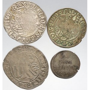 Německo - konvoluty, 3 saské groše a fenik 1658