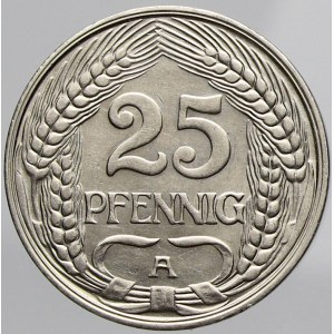 Drobné mince císařství po r. 1871, 25 pfennig 1911 A. KM-18