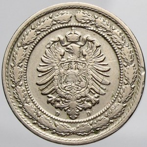 Drobné mince císařství po r. 1871, 20 pfennig 1888 D. n. hr.