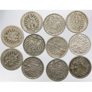 Drobné mince císařství po r. 1871, Konvolut - 10 pfennig