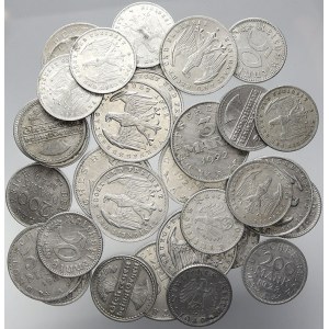 Výmarská republika, Konvolut hliníkových mincí z 20. - 40. let