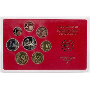 Sady oběhových mincí BRD, Sada oběhových mincí 2005 F. 1c - 2€. Původní papírový přebal