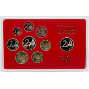 Sady oběhových mincí BRD, Sada oběhových mincí 2008 G. 1C - 2€ + 2€ Hamburg...