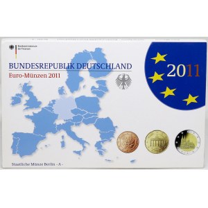 Sady oběhových mincí BRD, Sada oběhových mincí 2011 A. 1C - 2€ + 2€ Porýní - Vestfálsko...