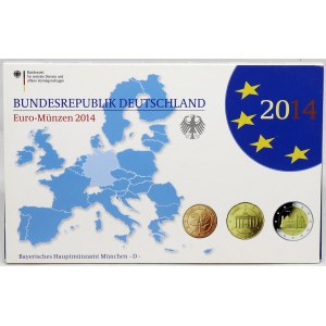 Sady oběhových mincí BRD, Sada oběhových mincí 2014 D. 1C - 2€ + 2€ Dolní Sasko...