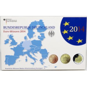 Sady oběhových mincí BRD, Sada oběhových mincí 2014 F. 1C - 2€ + 2€ Dolní Sasko...