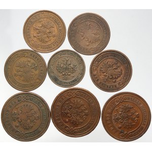 Rusko, Mikuláš II. (1894-1917), 3 kop. 1908, 1913, 1916, 2 kop. 1908, 1909, 1912, 1914, 1 kop...