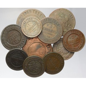 Rusko - konvoluty, Konvolut měděných oběhových mincí 19.-20. století