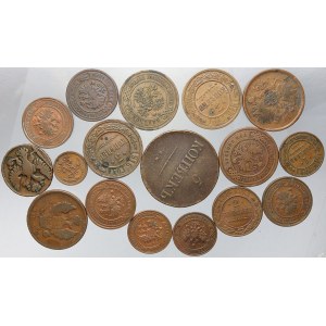 Rusko - konvoluty, Konvolut měděných oběhových mincí 1748-1916