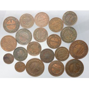 Rusko - konvoluty, Konvolut měděných oběhových mincí 1875-1914