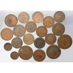 Rusko - konvoluty, Konvolut měděných oběhových mincí 1875-1914