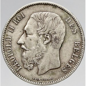 Belgie, 5 frank 1875. KM-24