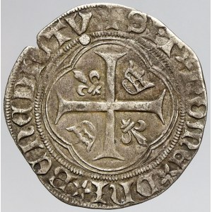 Francie, Ludvík XI. (1461-83). Blanc à la couronne, minc. Champagne. Duplessy-550