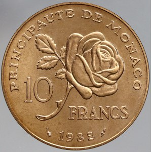 Monako, 10 frank 1982 Grace Kelly. KM-160