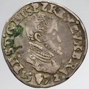Nizozemí - Španělské, Filip II. (1556-98). 5 stuvier 1572 Antverpy. GH-213. nedor.